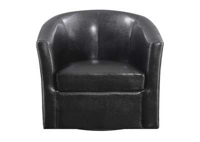 Upholstery Sloped Arm Accent Swivel Chair Dark Brown,Coaster Furniture