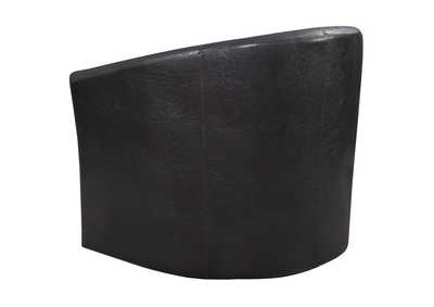 Turner Upholstery Sloped Arm Accent Swivel Chair Dark Brown,Coaster Furniture