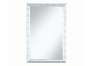 Image for Accent Mirror w/Chevron Pattern