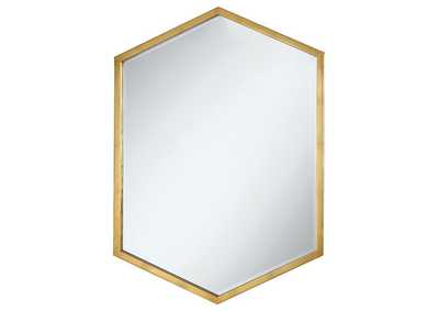 Image for Bledel Hexagon Shaped Wall Mirror Gold