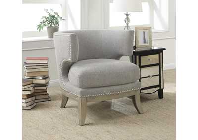Weathered Grey Transitional Grey Exposed Wood Accent Chair,Coaster Furniture