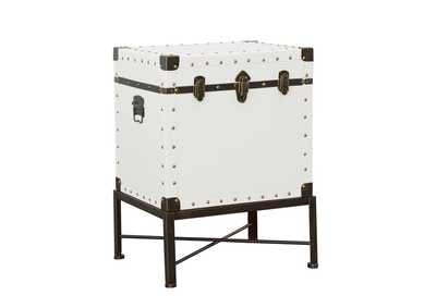 Image for Accent Cabinet with Nailhead Trim White