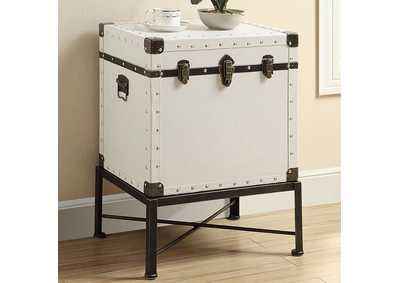 Image for Nancy Accent Cabinet with Nailhead Trim White