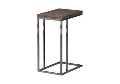 Expandable Top Accent Table Weathered Grey and Black