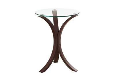 Round Accent Table Cappuccino