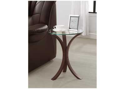 Round Accent Table Cappuccino,Coaster Furniture