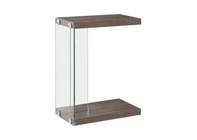 Image for Alison Accent Table Weathered Grey And Clear