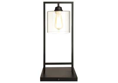 Image for Shoto Glass Shade Table Lamp Black