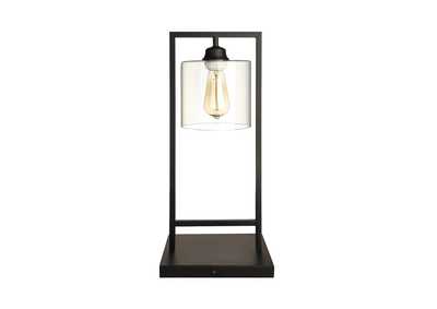 Image for Shoto Glass Shade Table Lamp Black