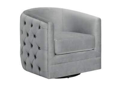 Oslo Gray Modern Grey Swivel Accent Chair