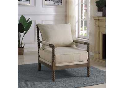 Image for Blanchett Cushion Back Accent Chair Beige and Natural