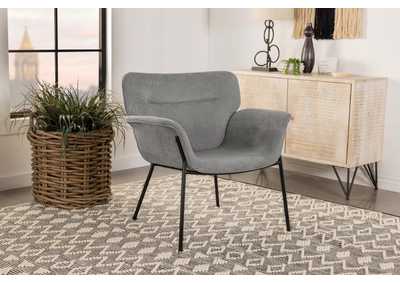 Image for Davina Upholstered Flared Arms Accent Chair Ash Grey