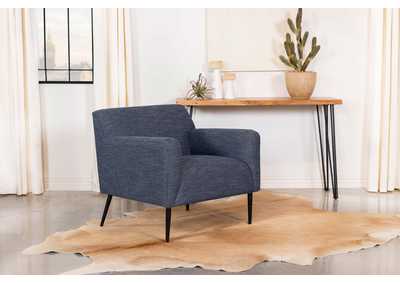 Image for Darlene Upholstered Tight Back Accent Chair Navy Blue