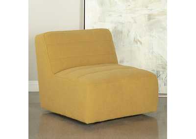 Image for Cobie Upholstered Swivel Armless Chair Mustard