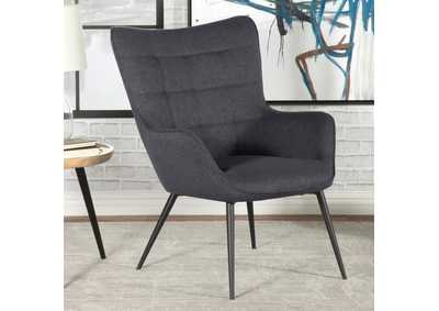 Image for Isla Upholstered Flared Arms Accent Chair with Grid Tufted