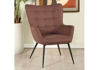 Image for Isla Upholstered Flared Arms Accent Chair with Grid Tufted