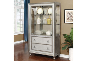 Image for Metallic Platinum Curio Cabinet