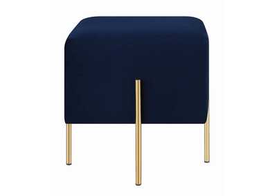 Modern Blue Velvet Ottoman,Coaster Furniture