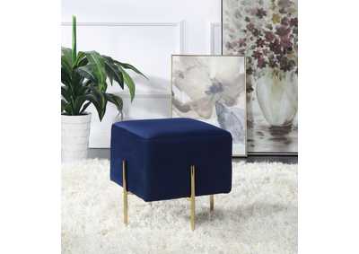 Square Upholstered Ottoman Blue,Coaster Furniture