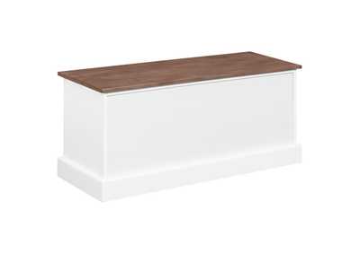 Image for Alma 3-Drawer Storage Bench Weathered Brown And White