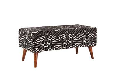 Image for Cababi Upholstered Storage Bench Black And White