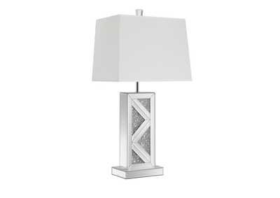 Image for Carmen Geometric Base Table Lamp Silver