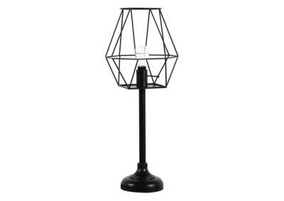 Image for Metal Open Shade Table Lamp Black