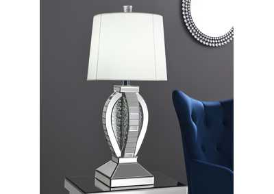 Image for Klein Table Lamp with Drum Shade White and Mirror