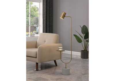 Image for Jodie Round Base Floor Lamp Antique Brass And Grey