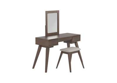 Image for 2-piece Vanity Set with 3-drawer Medium Brown