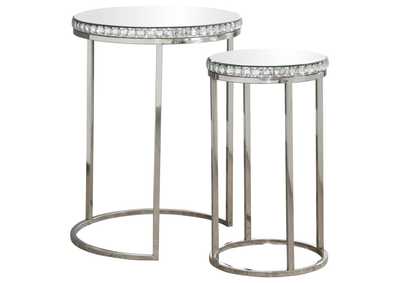 Image for Addison 2-piece Round Nesting Table Silver