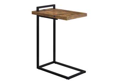 Maxwell C-shaped Accent Table with USB Charging Port,Coaster Furniture