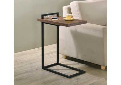 Maxwell C-shaped Accent Table with USB Charging Port