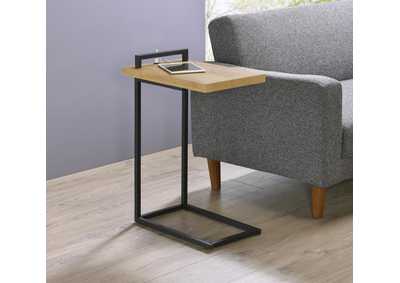Image for C-Shaped Accent Table With Usb Charging Port