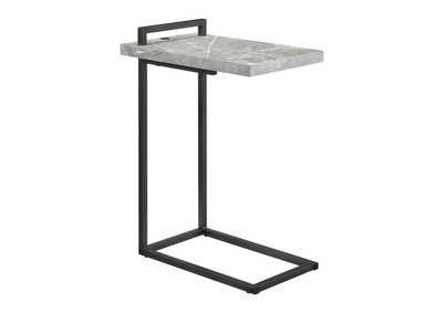 Maxwell C-shaped Accent Table Cement and Gunmetal,Coaster Furniture