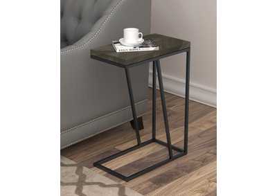 Sergio Chevron Rectangular Accent Table Rustic Grey,Coaster Furniture