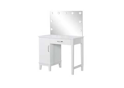 Image for Vanity Set With Led Lights White And Dark Grey