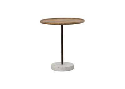 Image for Ginevra Round Wooden Top Accent Table Natural And White