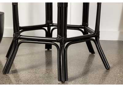 Antonio Round Rattan Tray Top Accent Table Black,Coaster Furniture