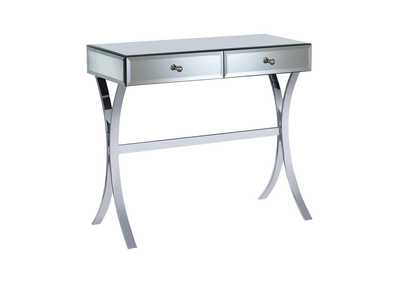 2-drawer Console Table Clear Mirror,Coaster Furniture