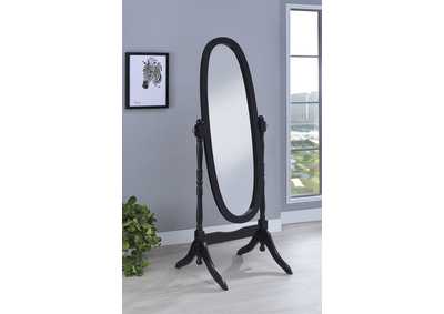 Image for Foyet Oval Cheval Mirror Black