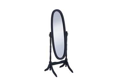 Image for Transitional Black Cheval Mirror