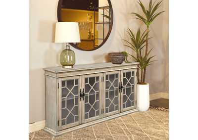 Image for Kiara Glass Door Accent Cabinet Light Honey