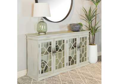 Kiara 4-door Accent Cabinet with Adjustable Shelves White