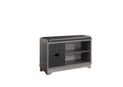 Image for 2-drawer Storage Bench Medium Brown and Black