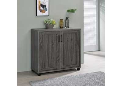 Image for Wooden 2-door Accent Cabinet Weathered Grey