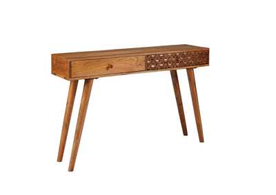 Lotus 2-drawer Console Table Natural Brown