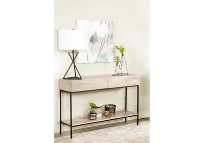 Rubeus 2-drawer Console Table with Open Shelf White Washed