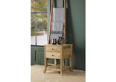 Image for Russo 2-drawer Accent Table with Open Shelf Natural Mango