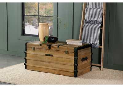 Image for Simmons Rectangular Storage Trunk Natural and Black